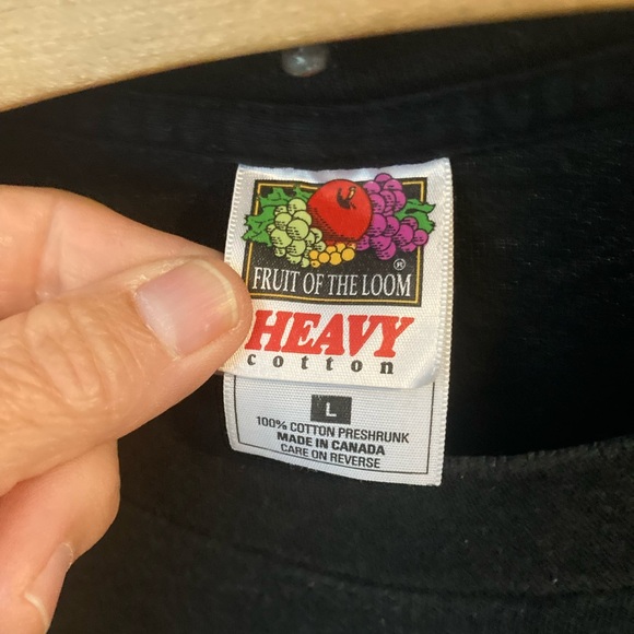 Fruit of the Loom Black Short Sleeve Tee with Colorful Graphic Design - Picture 3 of 7